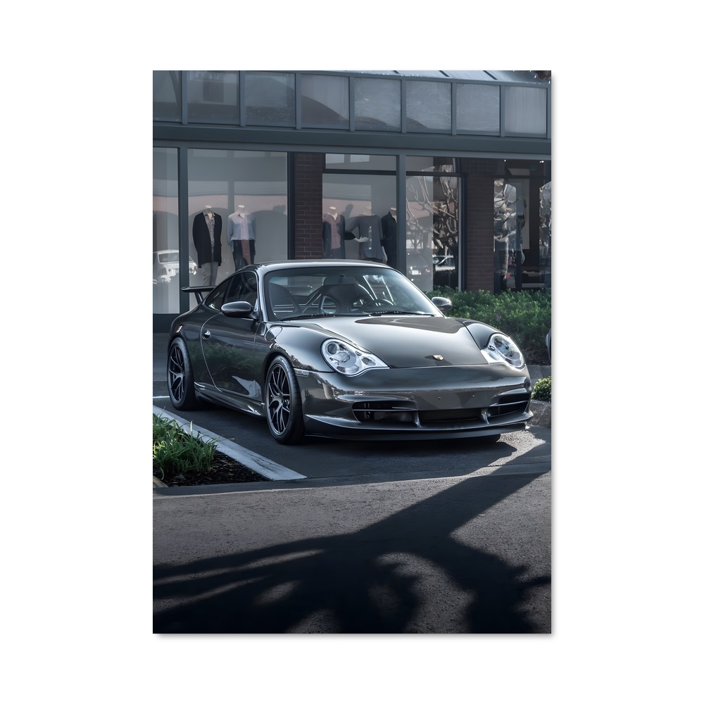Poster Noir & GTS – affiche Porsche